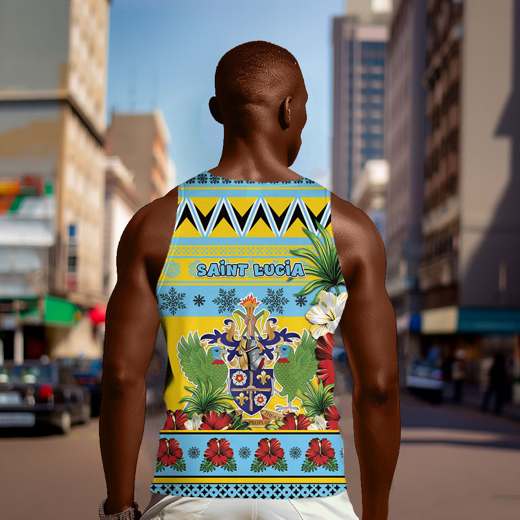 Afro-Saint Lucian Christmas Men Tank Top This Amazona Parrot Needs A Beach Retreat