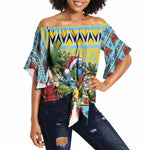 Afro-Saint Lucian Christmas Off Shoulder Wrap Waist Top This Amazona Parrot Needs A Beach Retreat