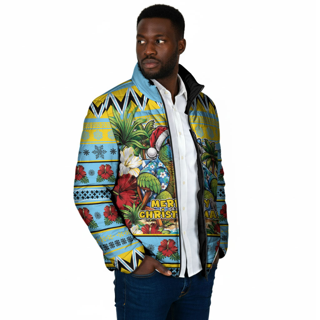 Afro-Saint Lucian Christmas Padded Jacket This Amazona Parrot Needs A Beach Retreat