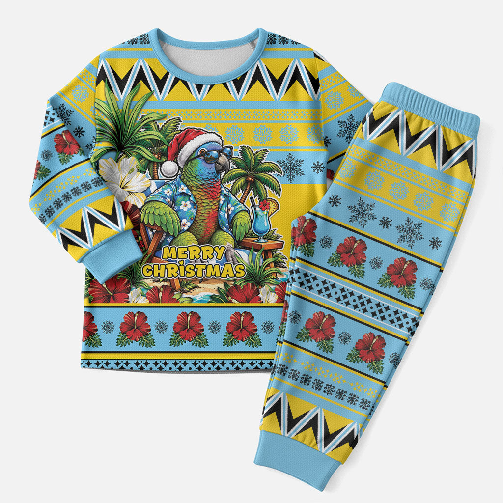 Afro-Saint Lucian Christmas Pajama Set This Amazona Parrot Needs A Beach Retreat