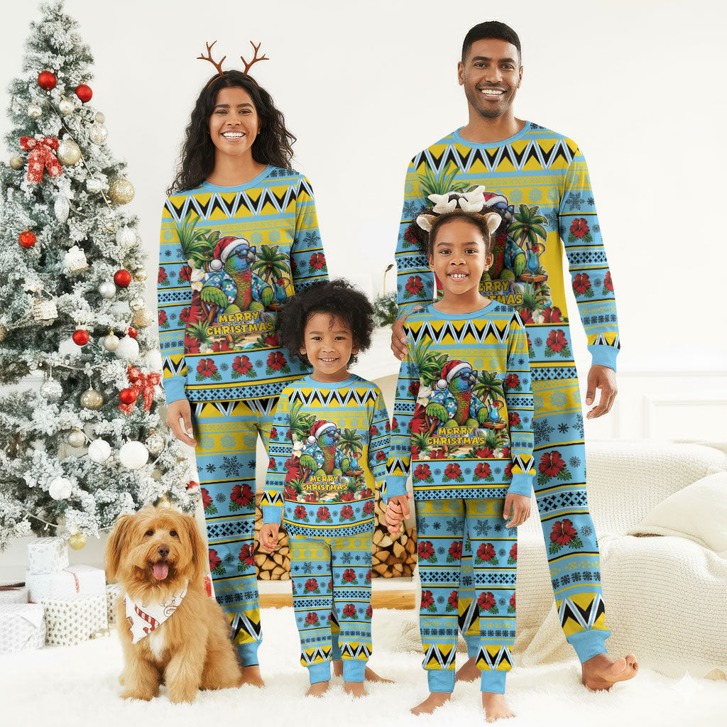 Afro-Saint Lucian Christmas Pajama Set This Amazona Parrot Needs A Beach Retreat