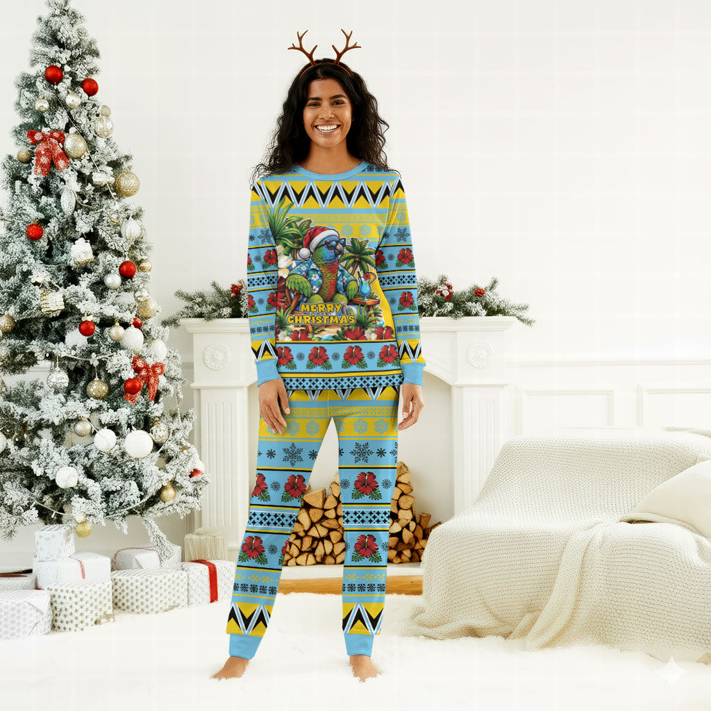 Afro-Saint Lucian Christmas Pajama Set This Amazona Parrot Needs A Beach Retreat