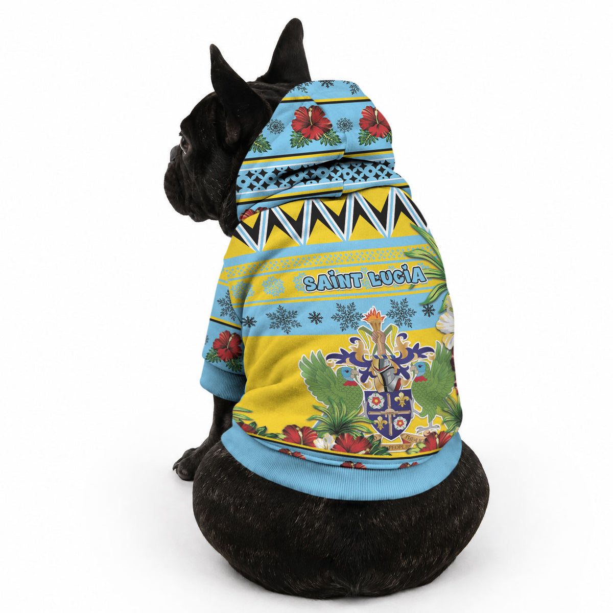 Afro-Saint Lucian Christmas Pet Hoodie This Amazona Parrot Needs A Beach Retreat
