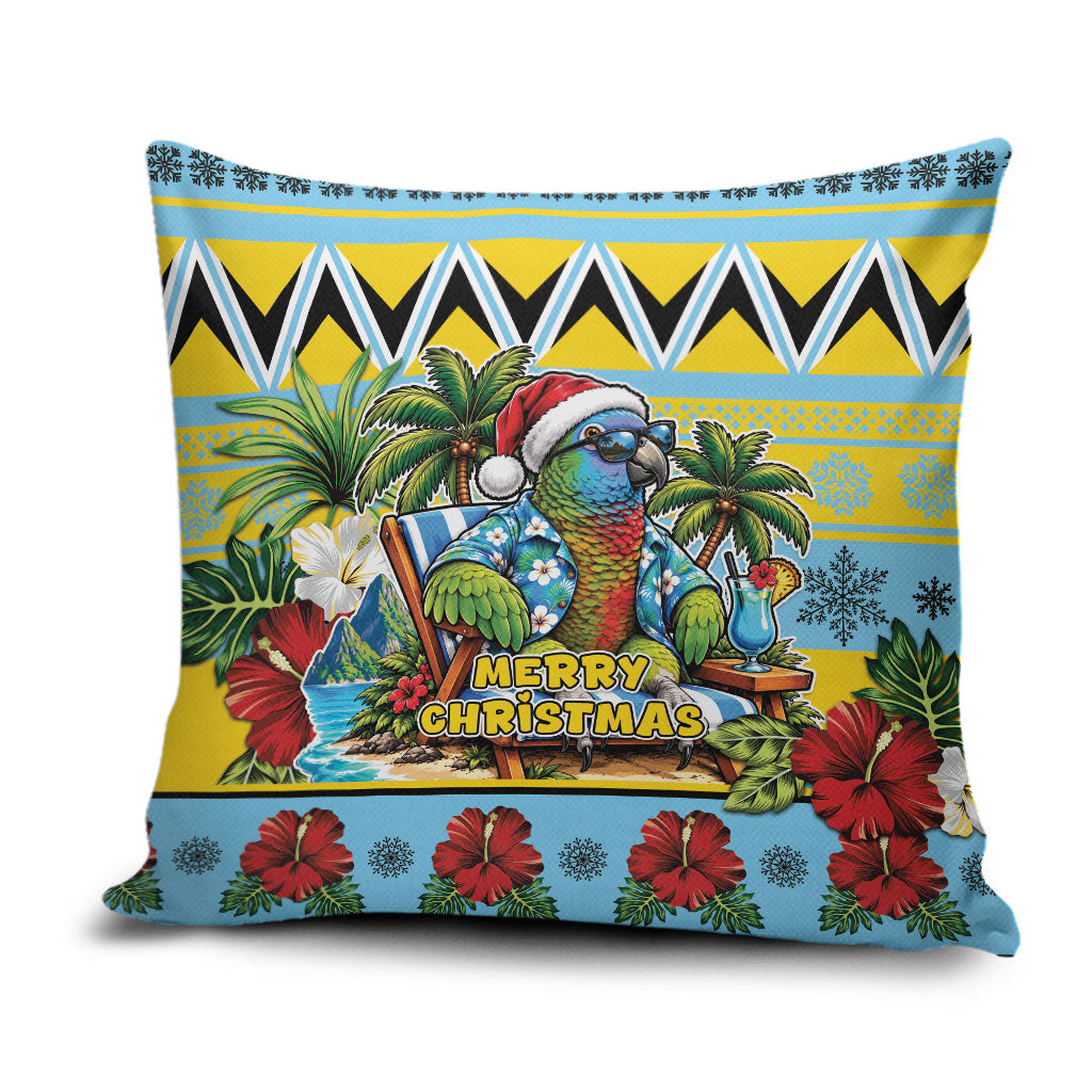 Afro-Saint Lucian Christmas Pillow Cover This Amazona Parrot Needs A Beach Retreat