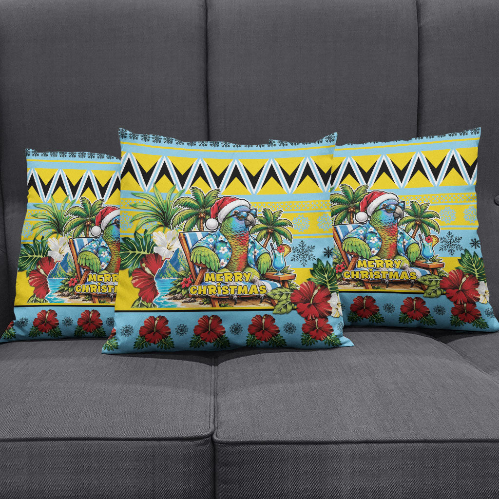 Afro-Saint Lucian Christmas Pillow Cover This Amazona Parrot Needs A Beach Retreat