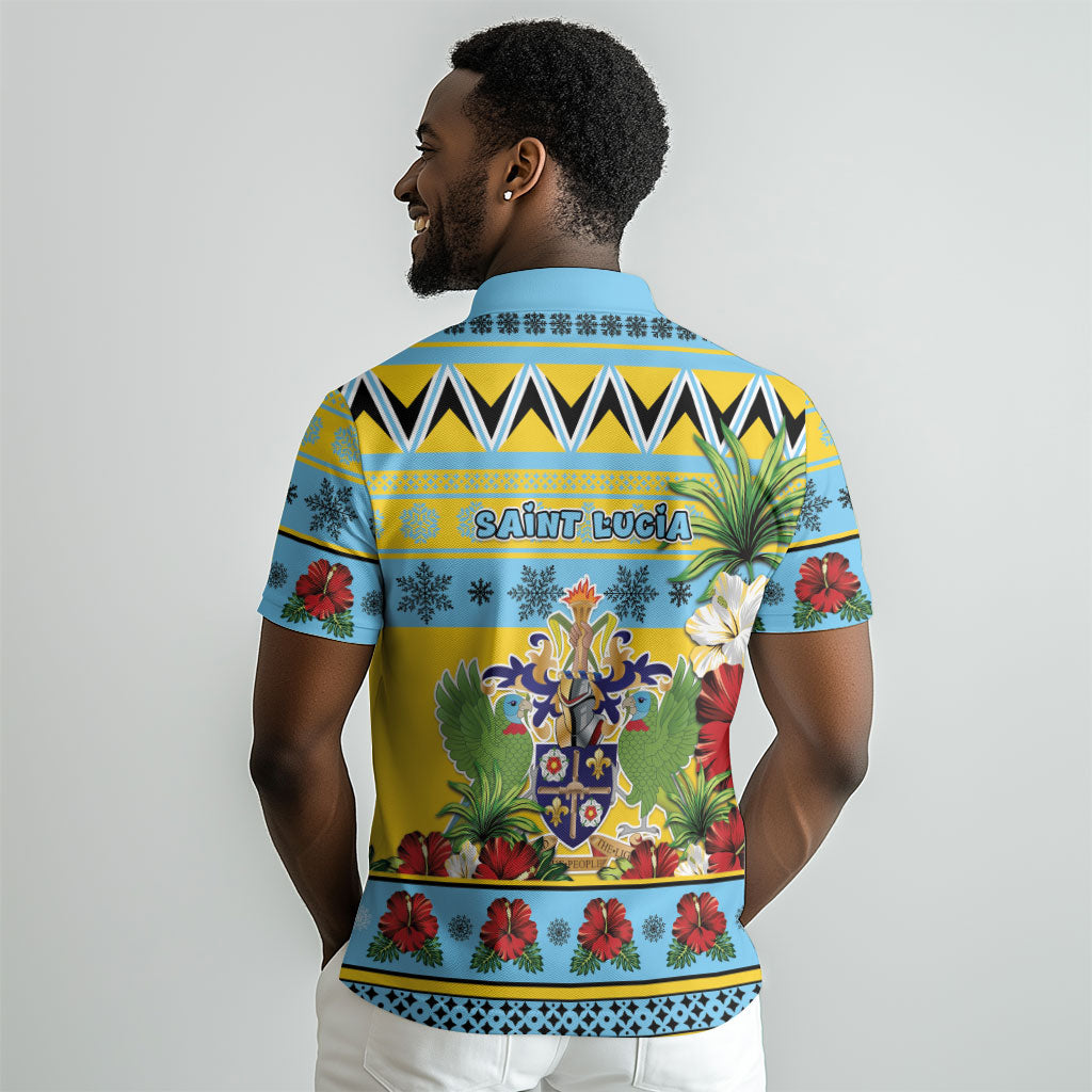 Afro-Saint Lucian Christmas Polo Shirt This Amazona Parrot Needs A Beach Retreat