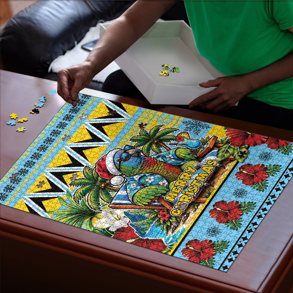 Afro-Saint Lucian Christmas Puzzle This Amazona Parrot Needs A Beach Retreat
