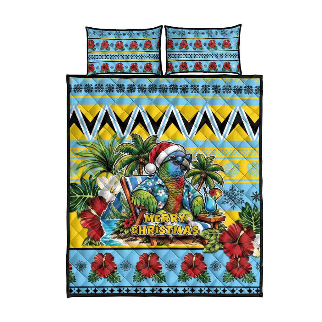 Afro-Saint Lucian Christmas Quilt Bed Set This Amazona Parrot Needs A Beach Retreat