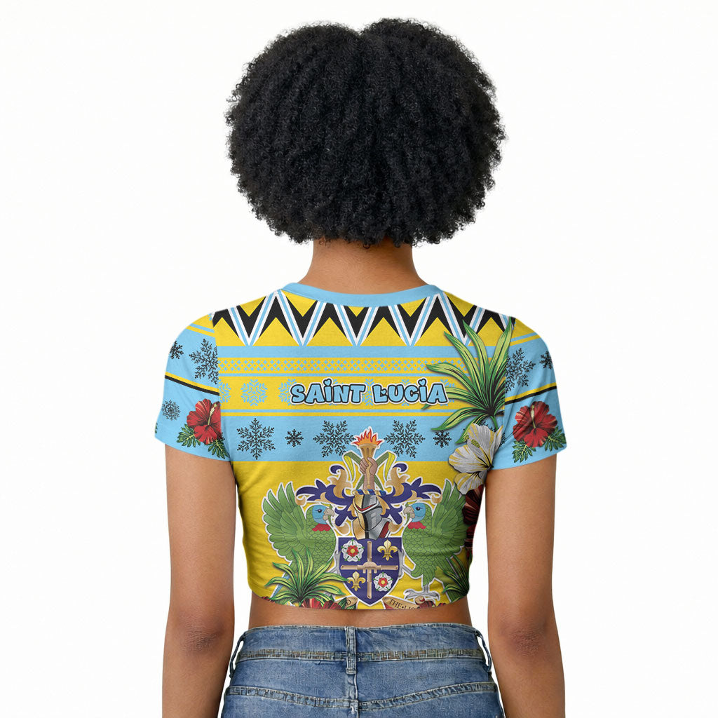 Afro-Saint Lucian Christmas Raglan Cropped T shirt This Amazona Parrot Needs A Beach Retreat