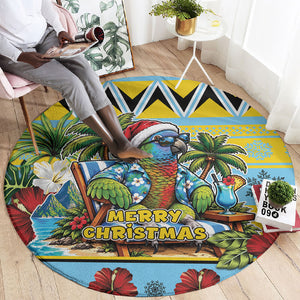 Afro-Saint Lucian Christmas Round Carpet This Amazona Parrot Needs A Beach Retreat