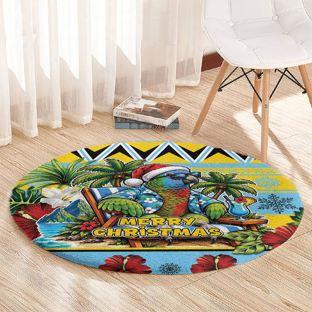 Afro-Saint Lucian Christmas Round Carpet This Amazona Parrot Needs A Beach Retreat