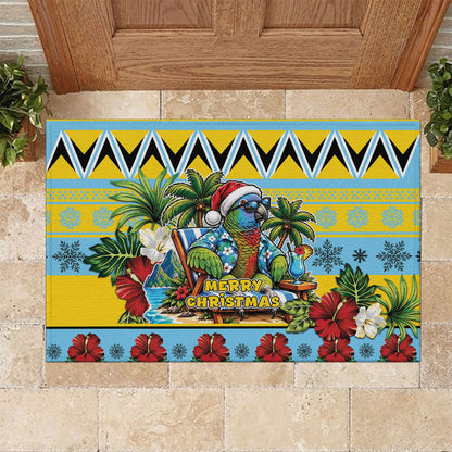 Afro-Saint Lucian Christmas Rubber Doormat This Amazona Parrot Needs A Beach Retreat
