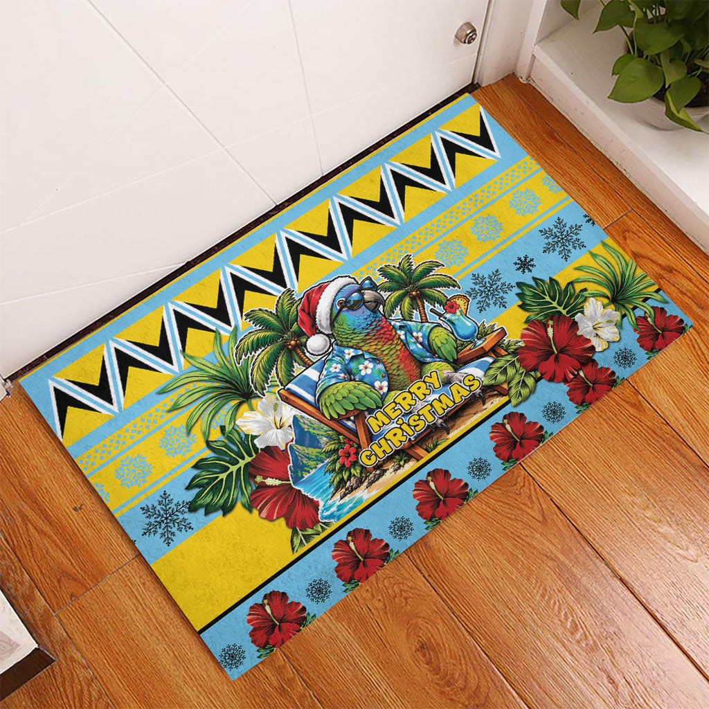 Afro-Saint Lucian Christmas Rubber Doormat This Amazona Parrot Needs A Beach Retreat