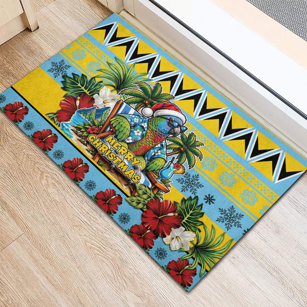 Afro-Saint Lucian Christmas Rubber Doormat This Amazona Parrot Needs A Beach Retreat