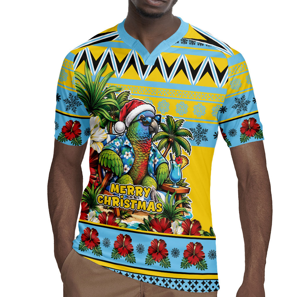 Afro-Saint Lucian Christmas Rugby Jersey This Amazona Parrot Needs A Beach Retreat