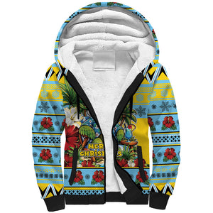 Afro-Saint Lucian Christmas Sherpa Hoodie This Amazona Parrot Needs A Beach Retreat