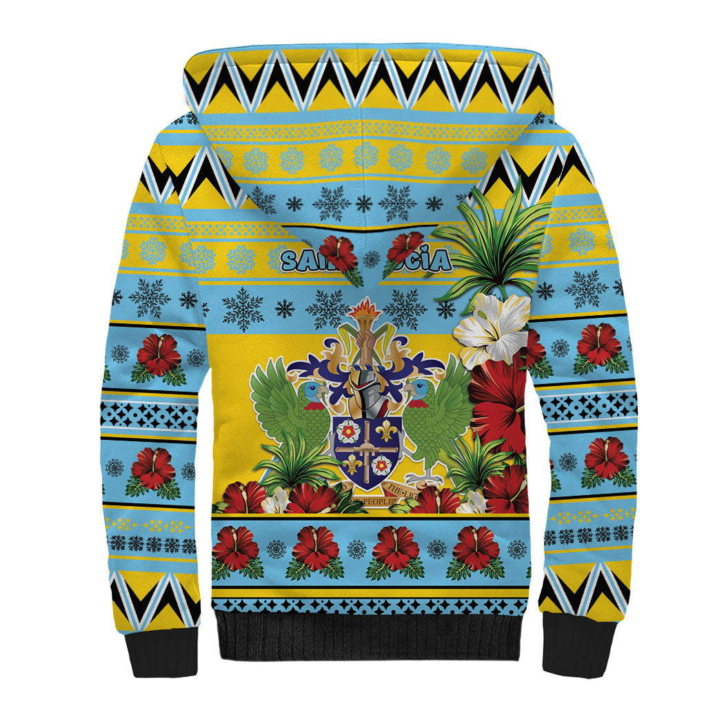 Afro-Saint Lucian Christmas Sherpa Hoodie This Amazona Parrot Needs A Beach Retreat