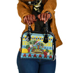 Afro-Saint Lucian Christmas Shoulder Handbag This Amazona Parrot Needs A Beach Retreat