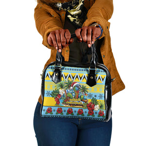 Afro-Saint Lucian Christmas Shoulder Handbag This Amazona Parrot Needs A Beach Retreat