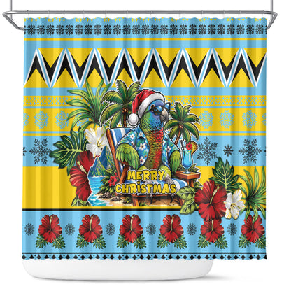 Afro-Saint Lucian Christmas Shower Curtain This Amazona Parrot Needs A Beach Retreat
