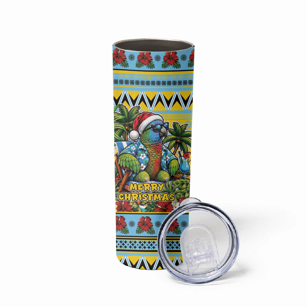 Afro-Saint Lucian Christmas Skinny Tumbler This Amazona Parrot Needs A Beach Retreat