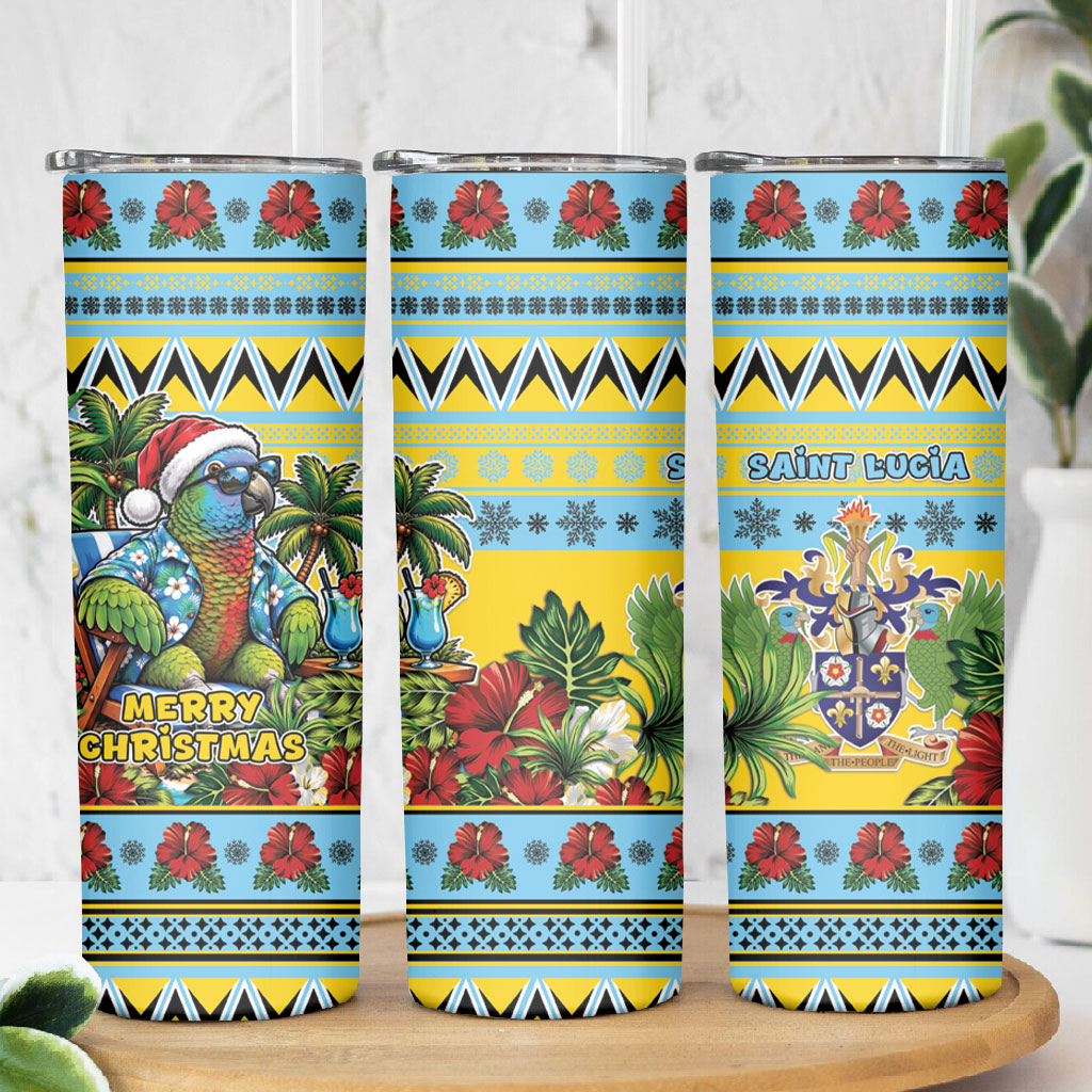 Afro-Saint Lucian Christmas Skinny Tumbler This Amazona Parrot Needs A Beach Retreat