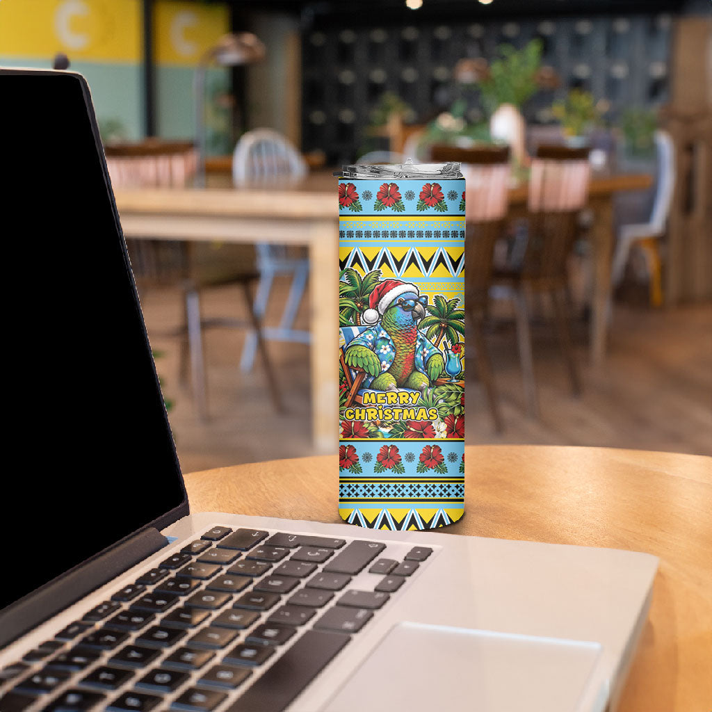 Afro-Saint Lucian Christmas Skinny Tumbler This Amazona Parrot Needs A Beach Retreat