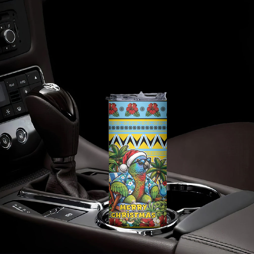 Afro-Saint Lucian Christmas Skinny Tumbler This Amazona Parrot Needs A Beach Retreat