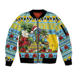 Afro-Saint Lucian Christmas Sleeve Zip Bomber Jacket This Amazona Parrot Needs A Beach Retreat
