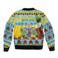 Afro-Saint Lucian Christmas Sleeve Zip Bomber Jacket This Amazona Parrot Needs A Beach Retreat