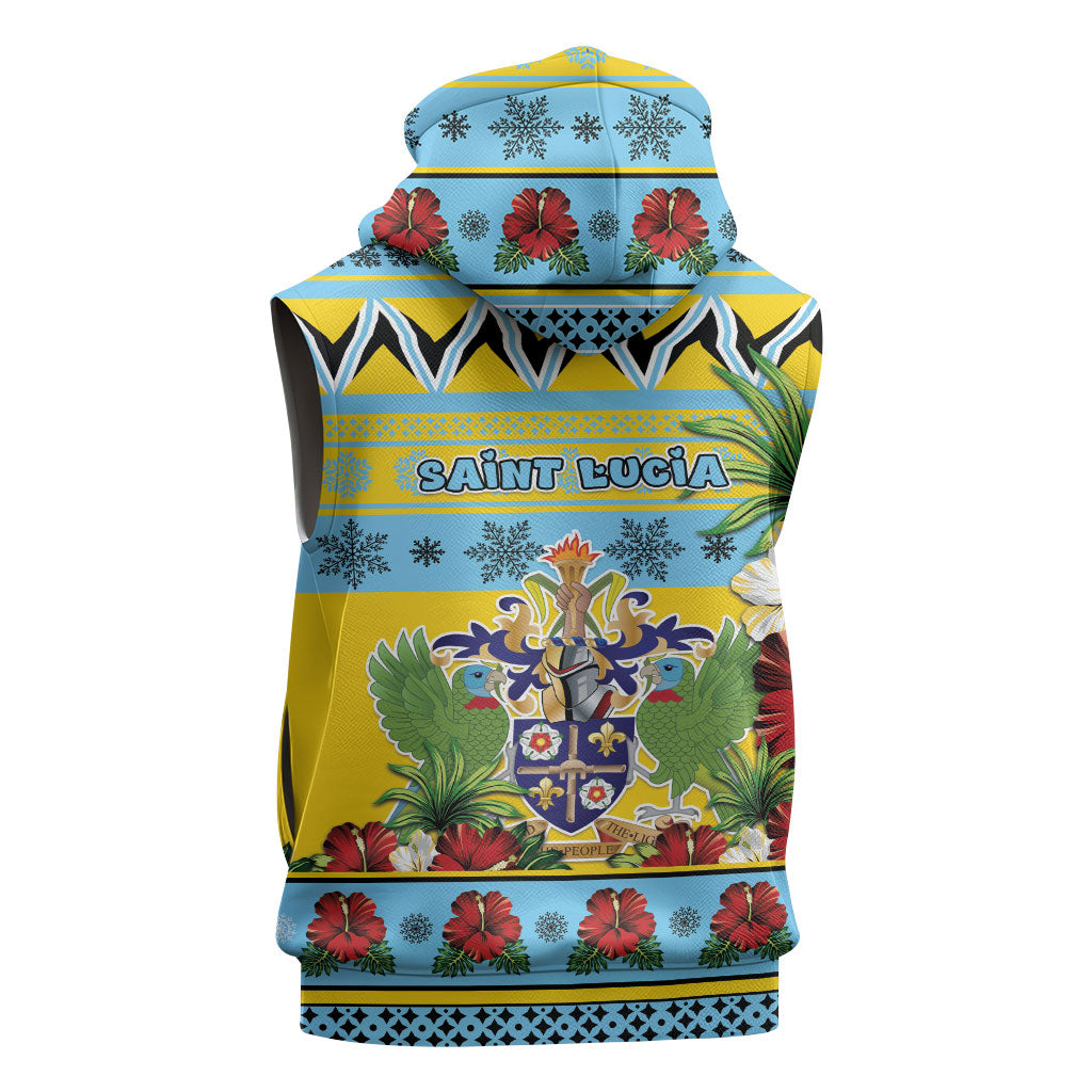 Afro-Saint Lucian Christmas Sleeveless Hoodie This Amazona Parrot Needs A Beach Retreat