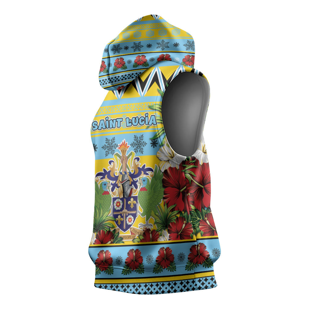 Afro-Saint Lucian Christmas Sleeveless Hoodie This Amazona Parrot Needs A Beach Retreat