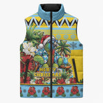 Afro-Saint Lucian Christmas Sleeveless Puffer Jacket This Amazona Parrot Needs A Beach Retreat