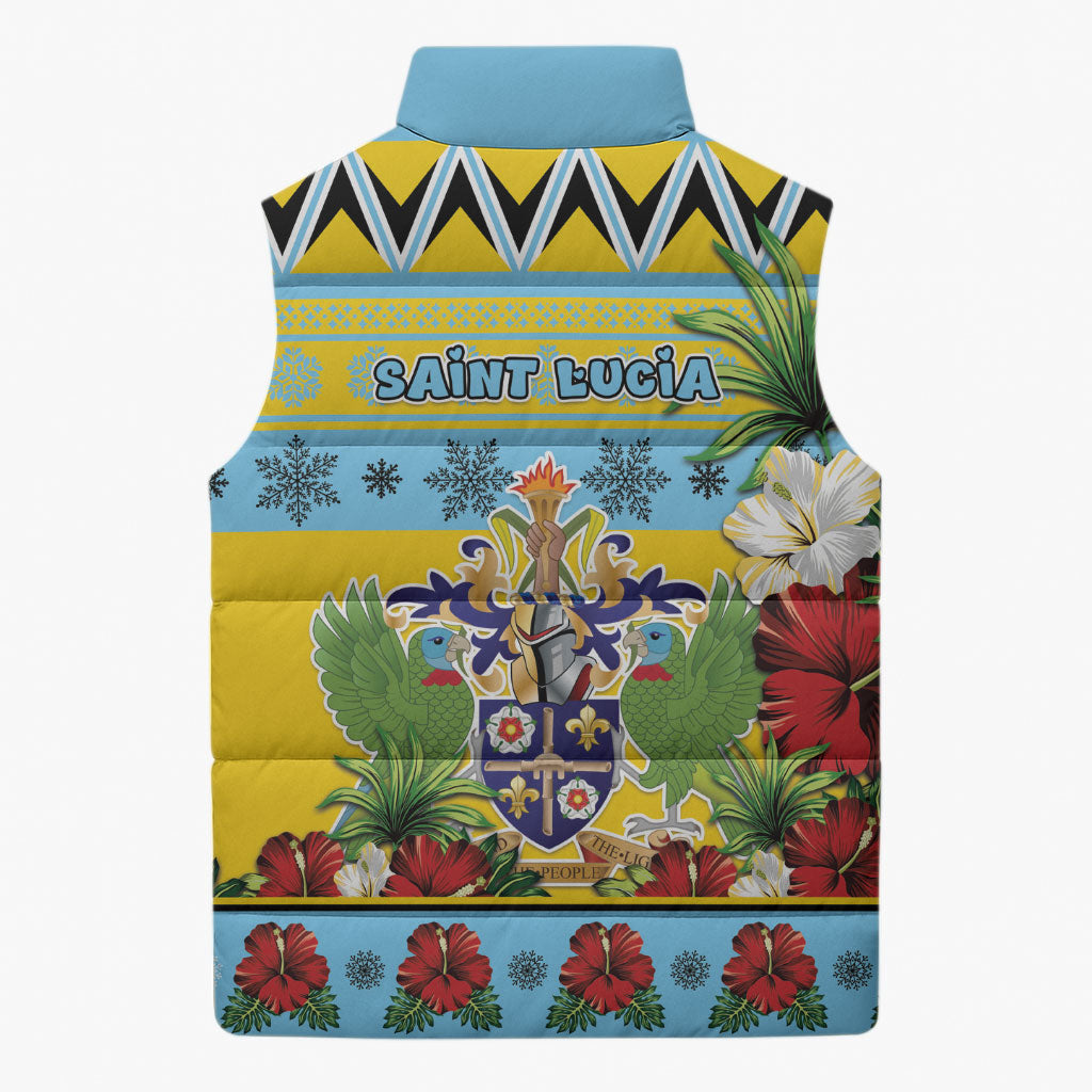 Afro-Saint Lucian Christmas Sleeveless Puffer Jacket This Amazona Parrot Needs A Beach Retreat