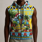 Afro-Saint Lucian Christmas Sleeveless Zip Hoodie This Amazona Parrot Needs A Beach Retreat