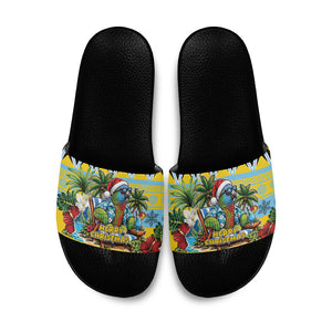 Afro-Saint Lucian Christmas Slide Sandals This Amazona Parrot Needs A Beach Retreat