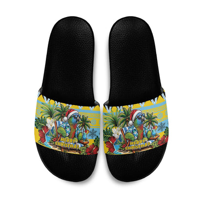 Afro-Saint Lucian Christmas Slide Sandals This Amazona Parrot Needs A Beach Retreat