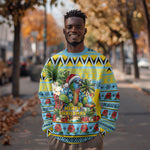 Afro-Saint Lucian Christmas Sweatshirt This Amazona Parrot Needs A Beach Retreat