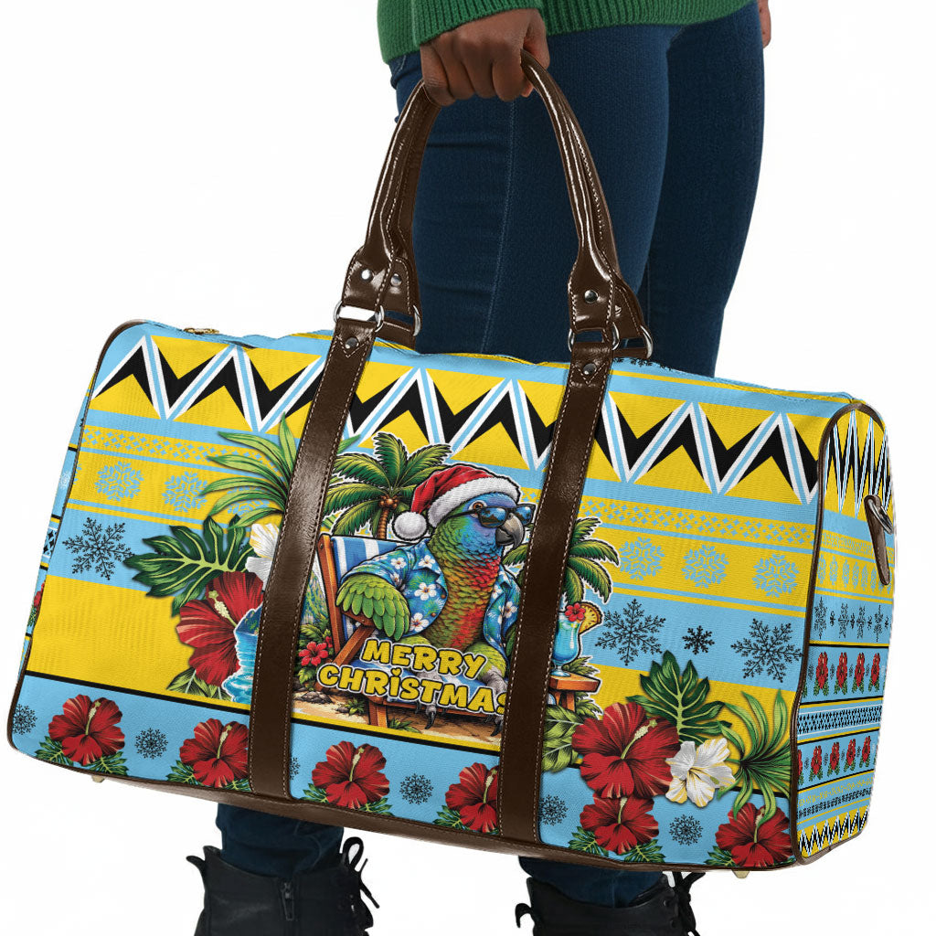 Afro-Saint Lucian Christmas Travel Bag This Amazona Parrot Needs A Beach Retreat