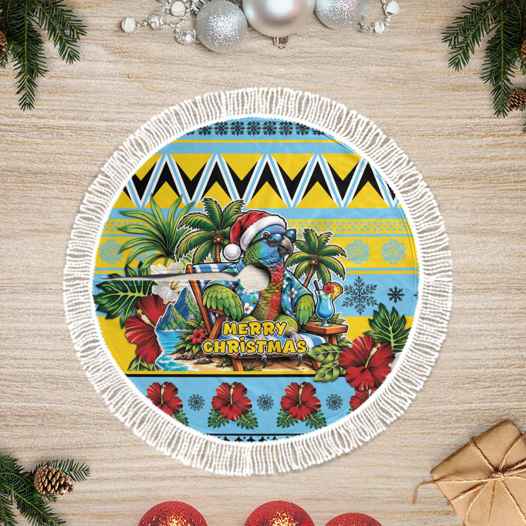 Afro-Saint Lucian Christmas Tree Skirt This Amazona Parrot Needs A Beach Retreat