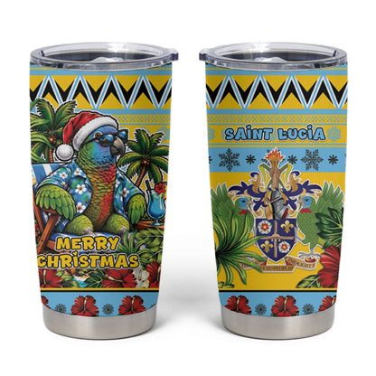 Afro-Saint Lucian Christmas Tumbler Cup This Amazona Parrot Needs A Beach Retreat
