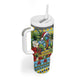 Afro-Saint Lucian Christmas Tumbler With Handle This Amazona Parrot Needs A Beach Retreat