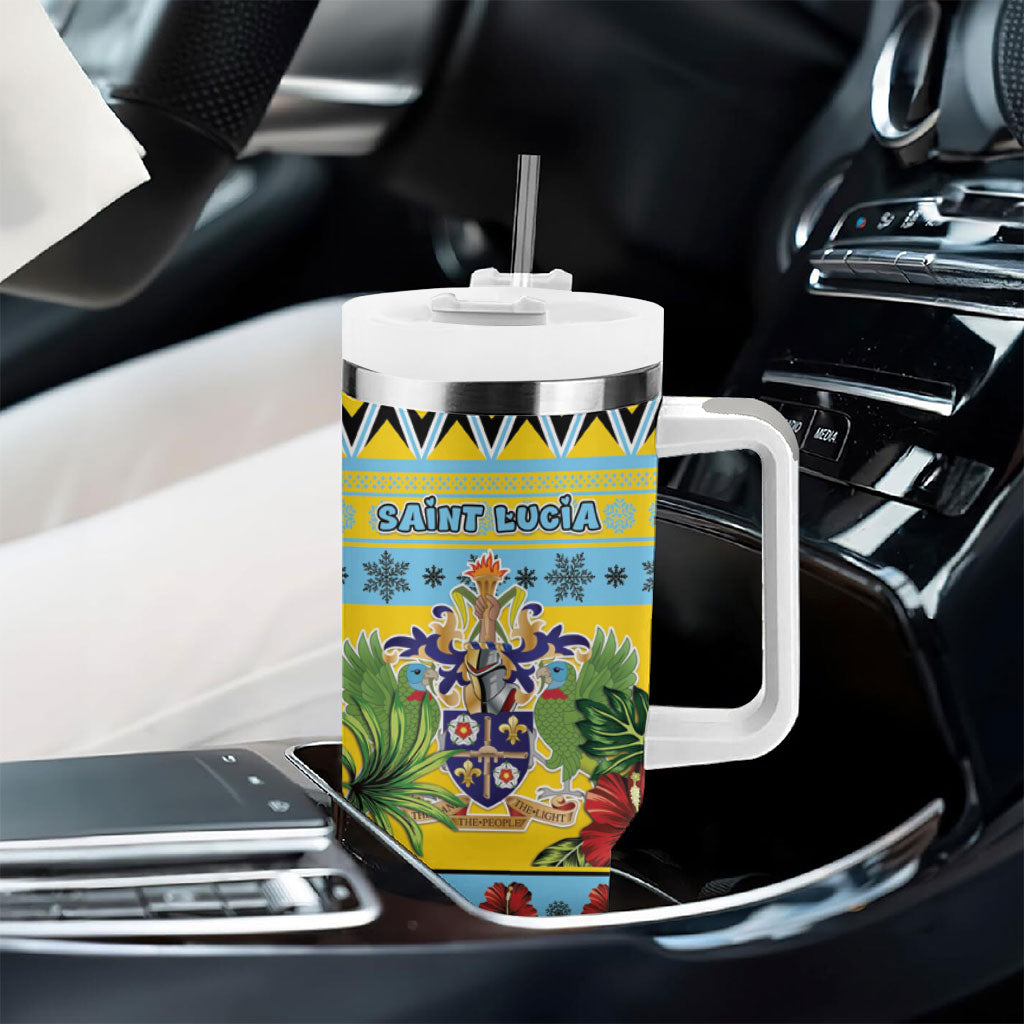 Afro-Saint Lucian Christmas Tumbler With Handle This Amazona Parrot Needs A Beach Retreat