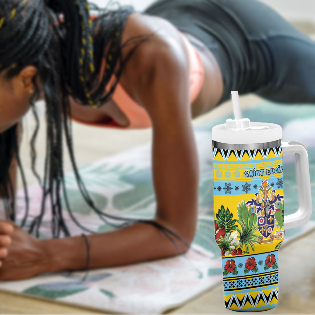 Afro-Saint Lucian Christmas Tumbler With Handle This Amazona Parrot Needs A Beach Retreat