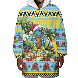 Afro-Saint Lucian Christmas Wearable Blanket Hoodie This Amazona Parrot Needs A Beach Retreat