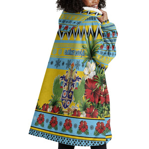 Afro-Saint Lucian Christmas Wearable Blanket Hoodie This Amazona Parrot Needs A Beach Retreat