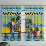 Afro-Saint Lucian Christmas Window Curtain This Amazona Parrot Needs A Beach Retreat