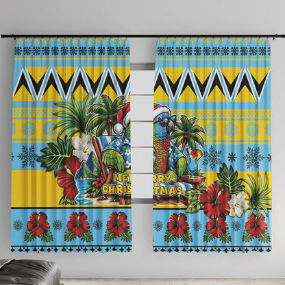 Afro-Saint Lucian Christmas Window Curtain This Amazona Parrot Needs A Beach Retreat