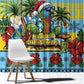 Afro-Saint Lucian Christmas Window Curtain This Amazona Parrot Needs A Beach Retreat