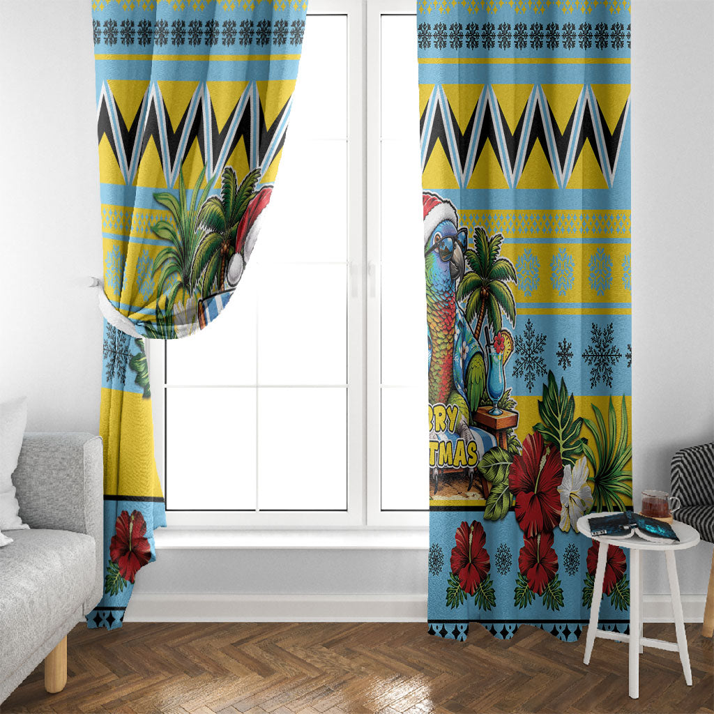 Afro-Saint Lucian Christmas Window Curtain This Amazona Parrot Needs A Beach Retreat